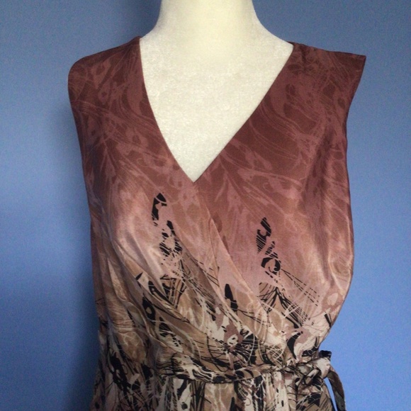 Coldwater Creek V- Neck Sleeveless Ombré Dress Size 8 Petite - Picture 5 of 6